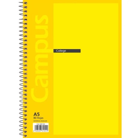 Cuadernola Campus College 80 Hojas Amarillo
