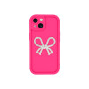 Protector iPhone 15 moño brillante color fucsia Protector Iphone 15 Moño Brillante Color Fucsia