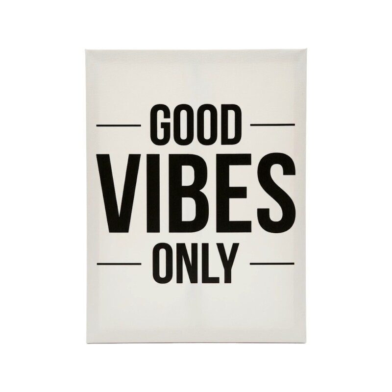 CUADRO GOOD VIBES ONLY 30X40CM Unica