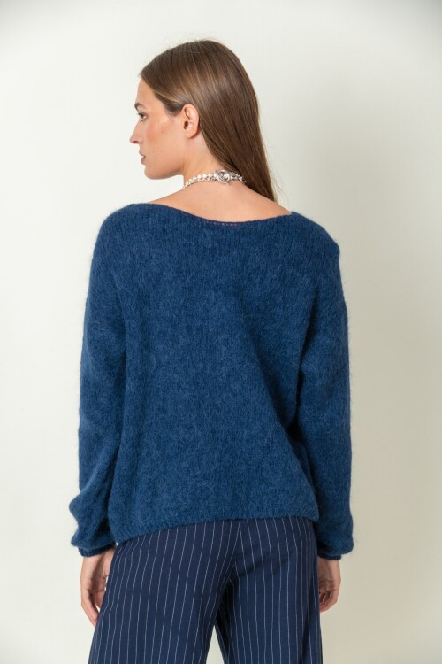 Sweater Mohair Azul