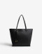Shopper Shopper Doble Asa Con Charm - Negro