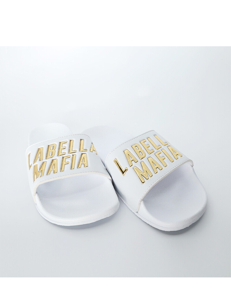 Chinelas Futura Blanca & Dorado U