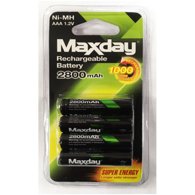 Pilas Maxday Pack X4 Aaa Recargable 2800mah Pilas Maxday Pack X4 Aaa Recargable 2800mah