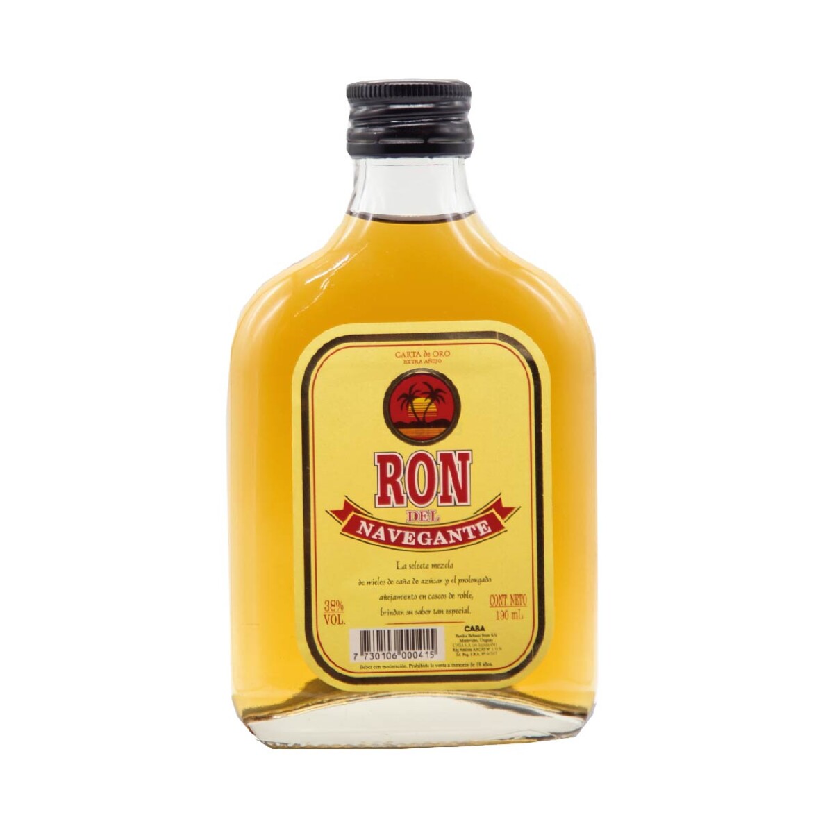 RON DEL NAVEGANTE ANCAP CARTA DE ORO 190ML 