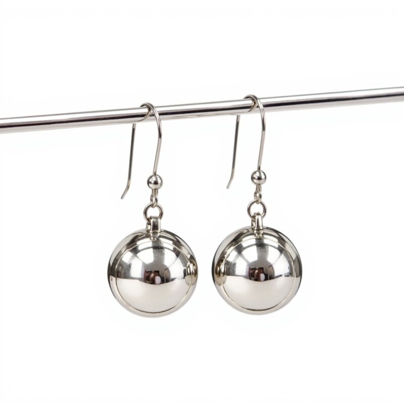 Caravanas Bola - plata 925 - CA4229 sinpiedra
