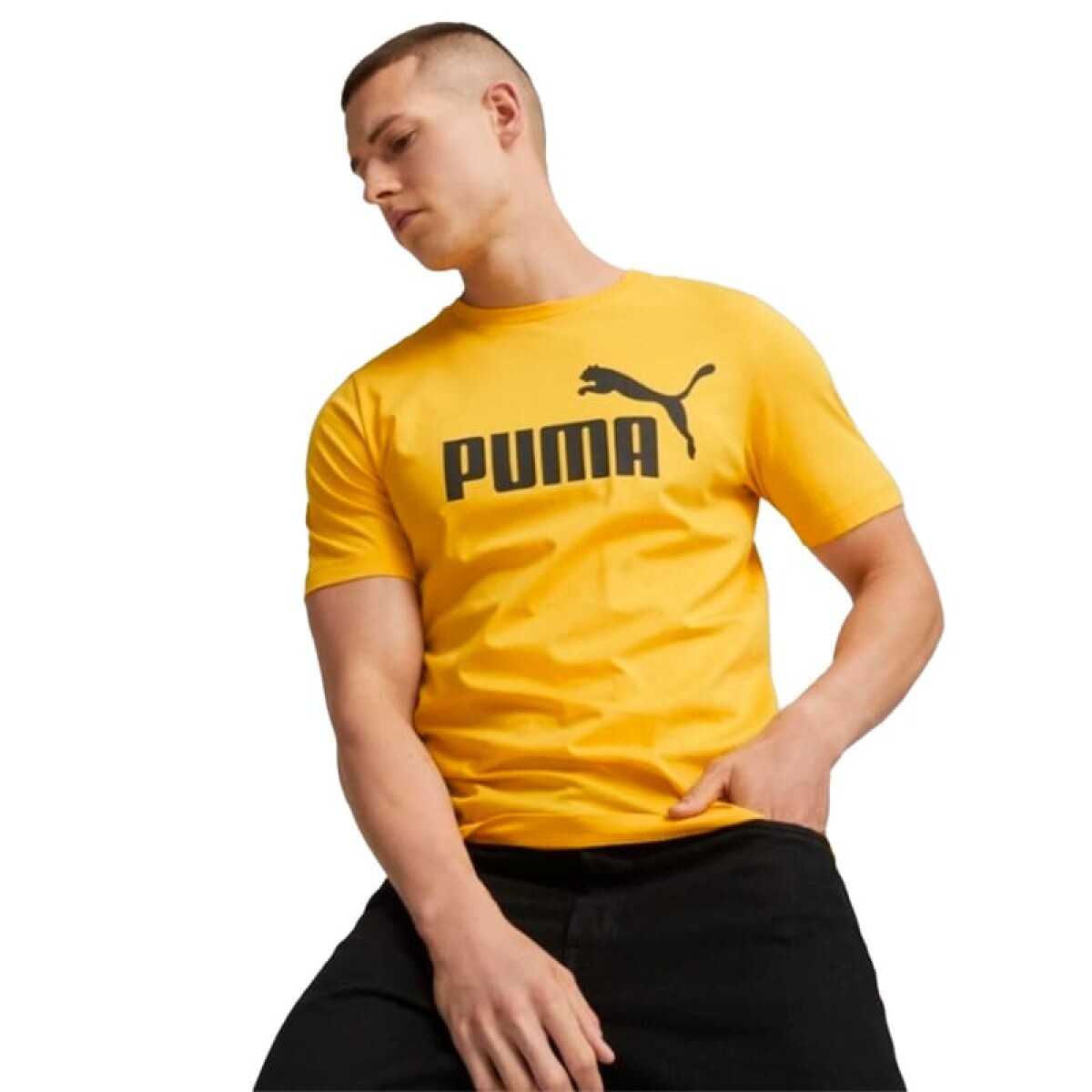 Remera Puma ESS Logo de Hombre - 586667 55 - Amarillo 