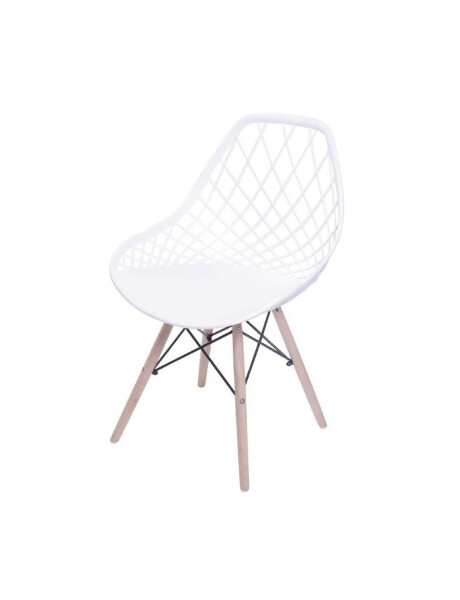 SILLA KAILA PP Y MADERA BLANCO SILLA KAILA PP Y MADERA BLANCO