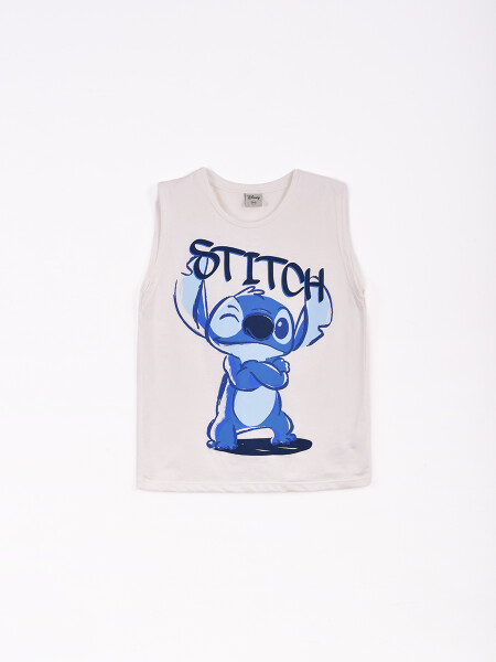 MUSCULOSA BLUE STITCH OFF WHITE