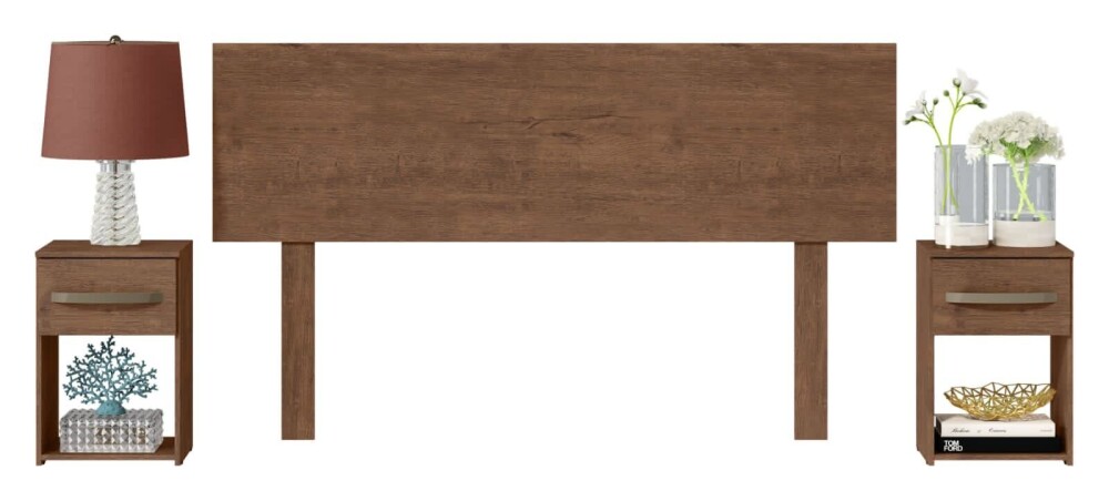 Conjunto de Respaldo y Mesas de Luz