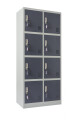 Guardabultos Locker Metálicos De 8 Puertas Guardarropa- Gris Guardabultos Locker Metálicos De 8 Puertas Guardarropa- Gris
