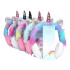 Auriculares Unicornio Cableado Afelpado Arcoíris Infantil Variante Color Blanco