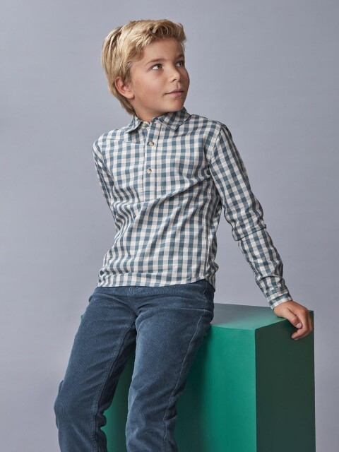 Camisa Tapeta Corta Petroleo