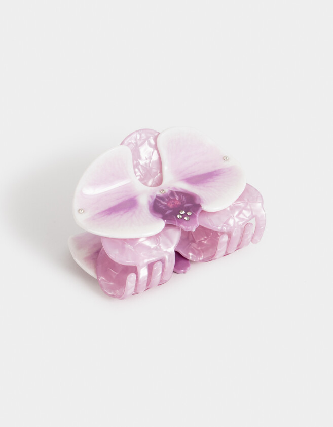 Broche Con flores Broche Acrílico Flor Lila - Violeta Lila