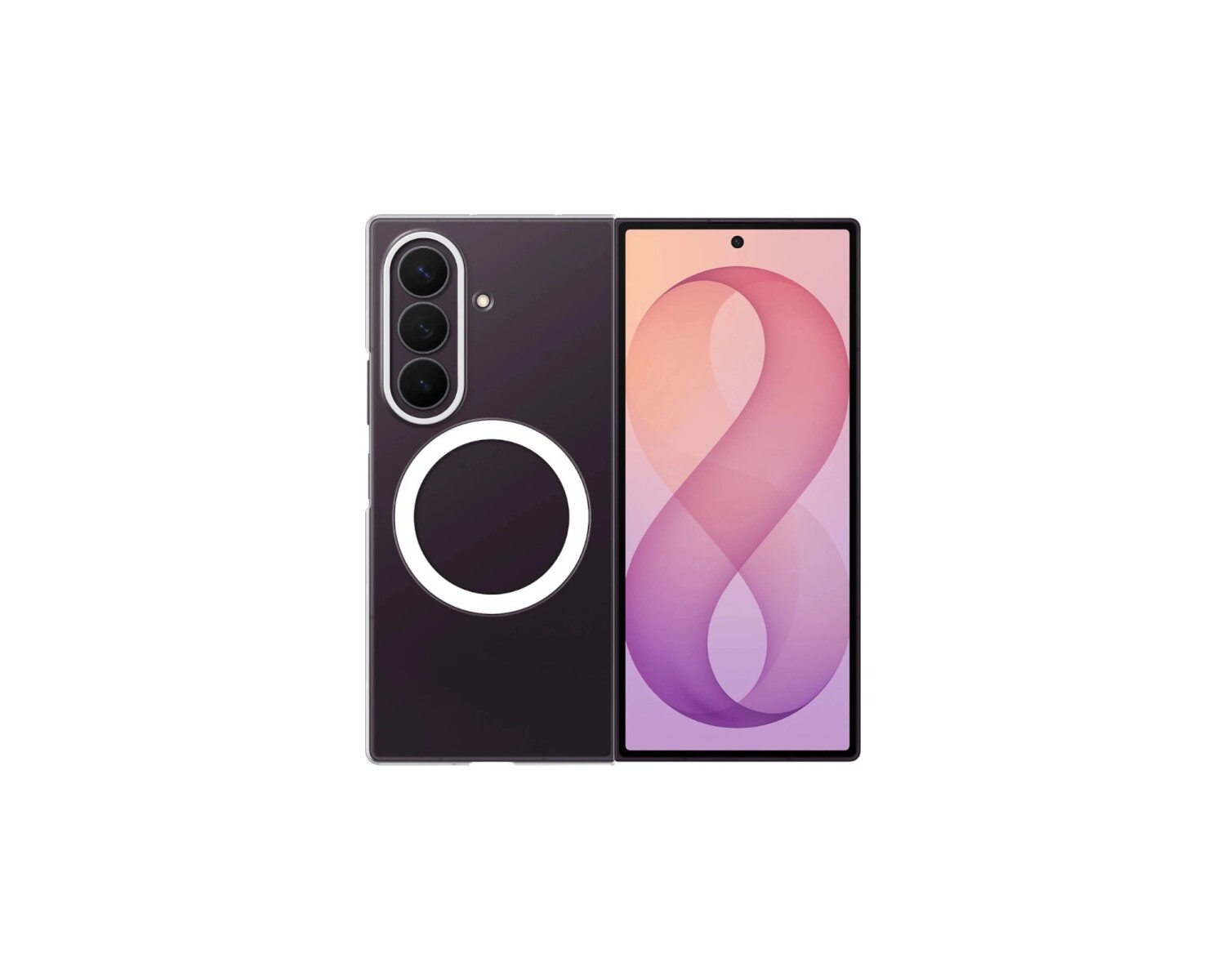 Funda Samsung Clear Magnet Transparente para Galaxy Z Fold8 Ultra - Transparent 