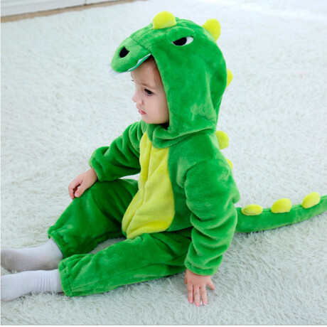 Pijama Disfraz Infantil Dinosaurio Verde Claro