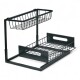 Estante Organizador Multi Uso Bajo Mesada Cocina Baño Negro