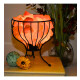 Lampara Sal Luz Del Himalaya Soporte De Metal Fanal Cesta! Naranja