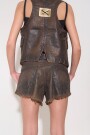 SHORT LEON BITONO Marron
