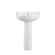 PEDESTAL PARA BACHA DE LOZA SANITARIA SAMITE BLANCO BRILLO BLANCO