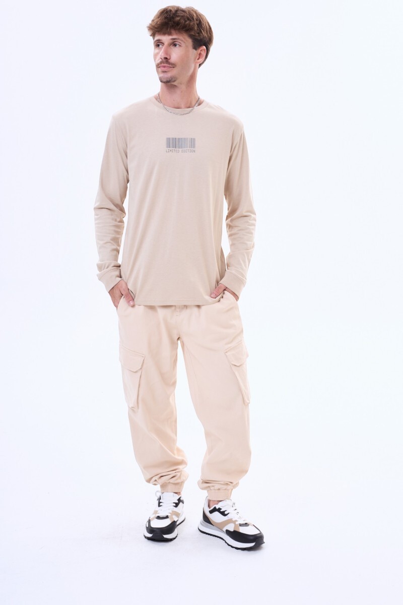 Pantalon de gabardina Rocha Beige