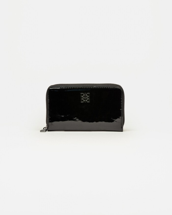 Billetera Mint en efecto cuero Negro