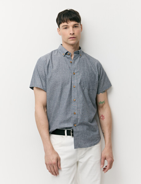 012725 CAMISA COTTON WILL Gris