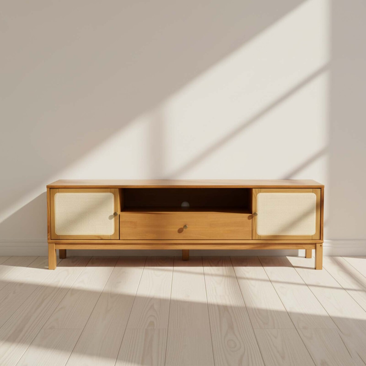 MUEBLE PARA TV - MADERA MARRON PRAGA CARAMELO 