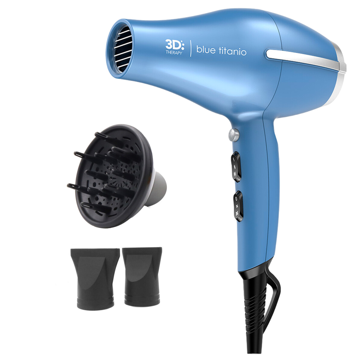 Secador de Pelo Gama Blue Titanio 3D Therapy 2200W + Accesorios 