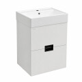 MUEBLE DE BAÑO 2 CAJONES VANITY BLANCO CON BACHA BLANCA Mueble De Baño 2 Cajones Vanity Blanco Con Bacha Blanca
