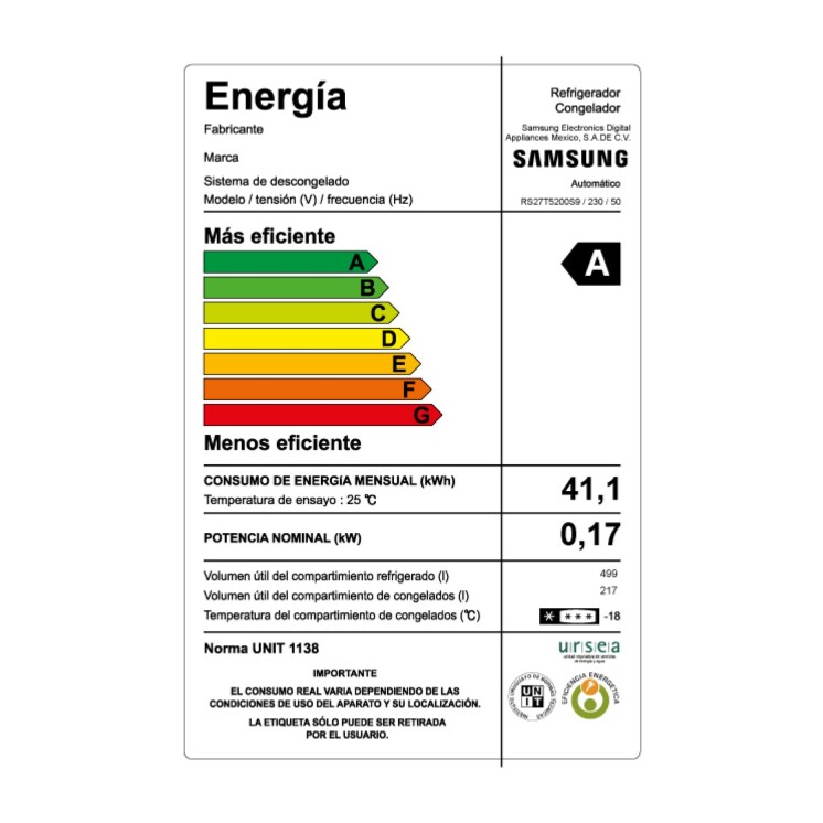 Heladera Samsung Side by Side 716 L con Dispensador RS27T5200S9 Heladera Samsung Side by Side 716 L con Dispensador RS27T5200S9