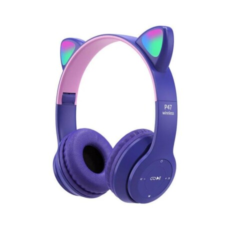 Auriculares Infantiles Orejitas con Luces VIOLETA