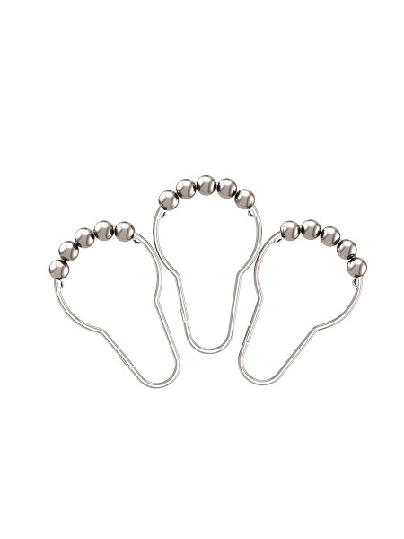 SET DE GANCHOS PARA CORTINA PLATEADO