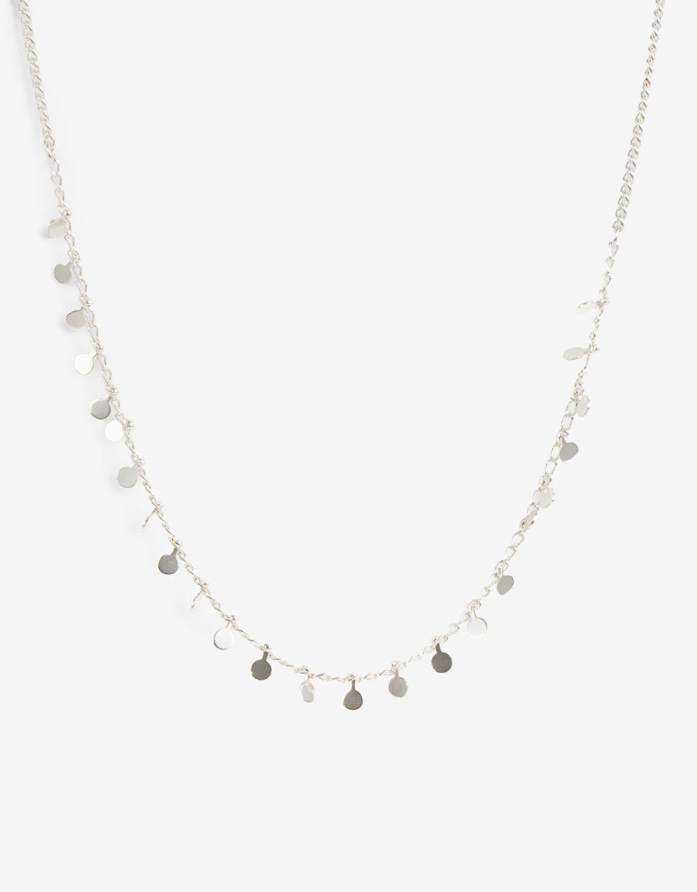 Collares Cortos Metal Collar Corto Metal Delicado - Plateado