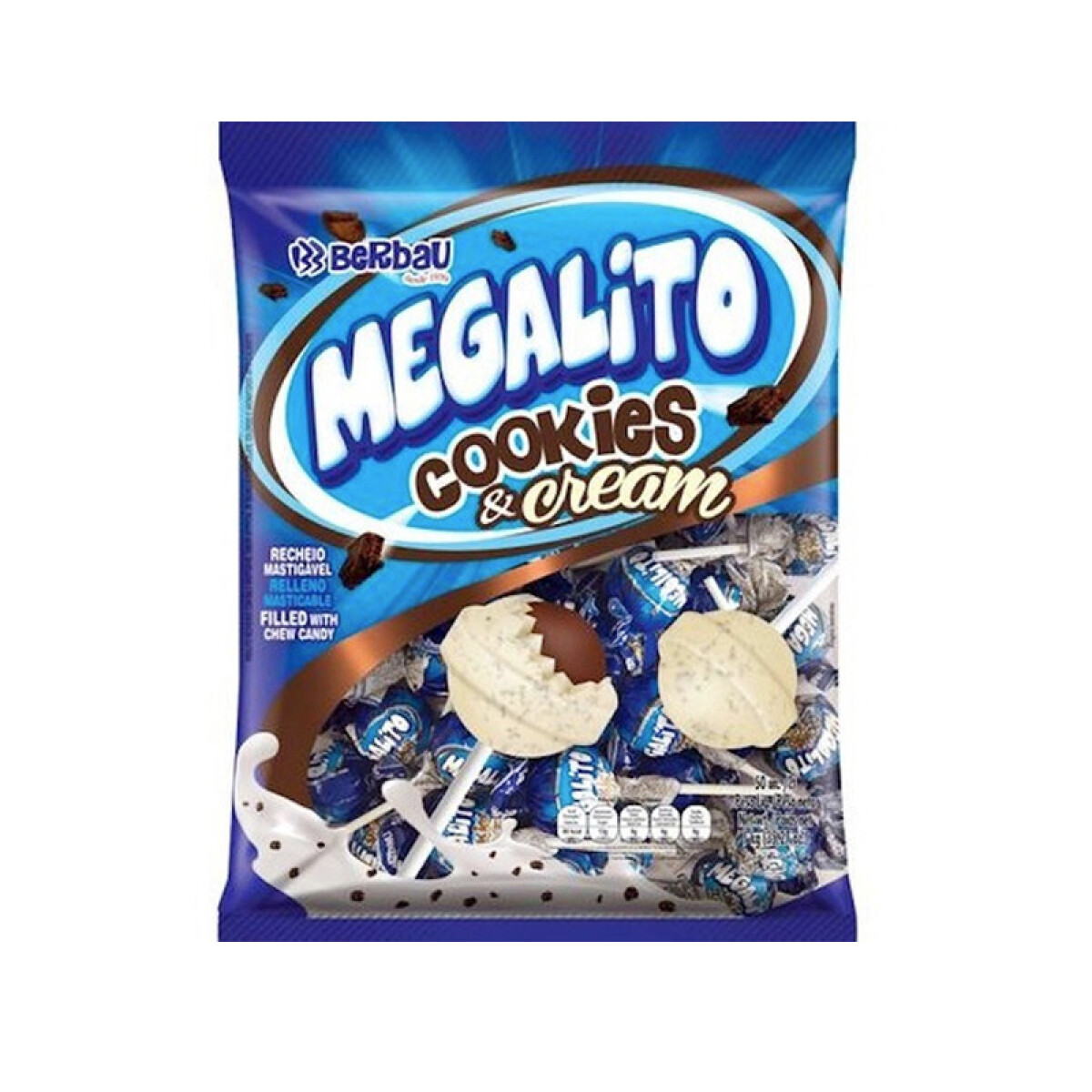 Chupetín MEGALITO x50u 1kg - Cookies y Cream 