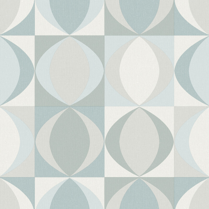 COLECCIÓN BLUEBELL - ARCHER LIGHT BLUE LINEN GEOMETRIC - N/A