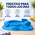Plato Individual Silicona Marcus & Marcus Con Divisiones Azul 1