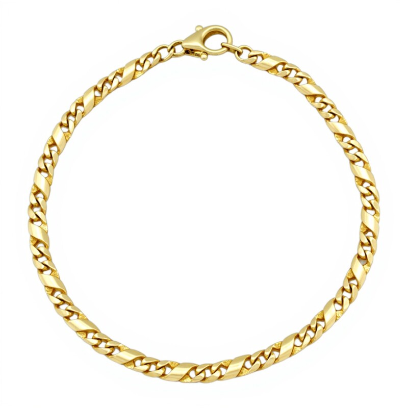 Pulsera Barbada estampada-Oro bajo-Sin Piedra-PU8064 sinpiedra