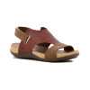 Sandalia Casual Mujer Country Dos Tiras Con Pulsera Ambar-terracota