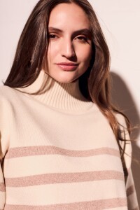 Polera Rayada Raya Rosa