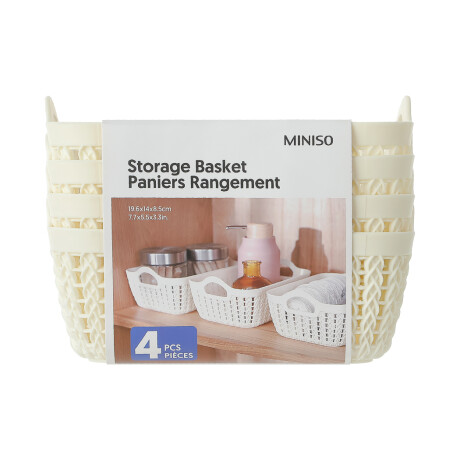Organizador calado 4 pcs beige