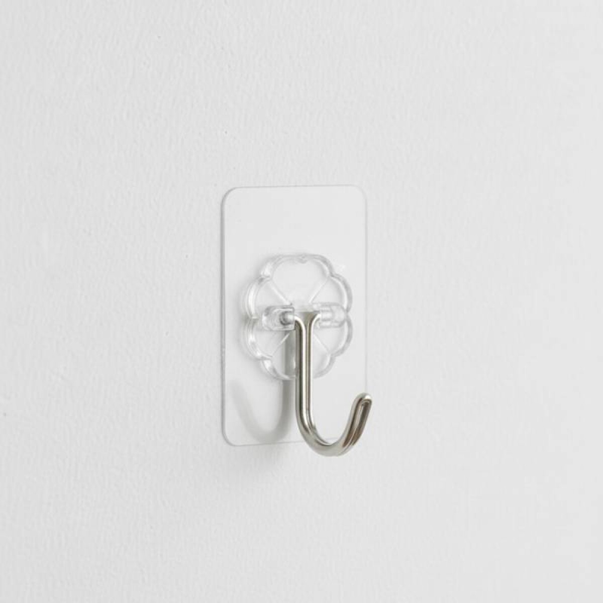 Set x6 ganchos autoadhesivos para pared transparente 