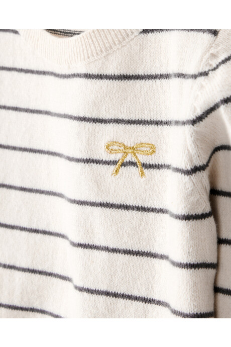 Set dos piezas de algodón, pantalón y remera a rayas Set dos piezas de algodón, pantalón y remera a rayas