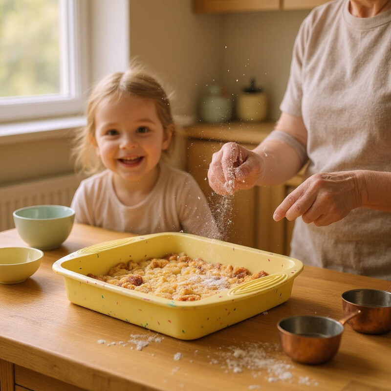 Molde De Silicona Tortera Asadera Cuadrada Antiadherente Sin Color