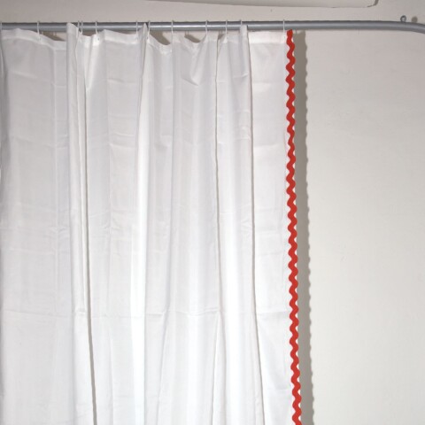 Cortina de baño Ondas rojo