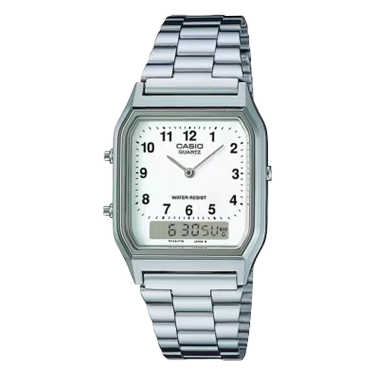 Reloj CASIO RETRO AQ230A-7BMQ Acero Plateado Esfera 35mm 