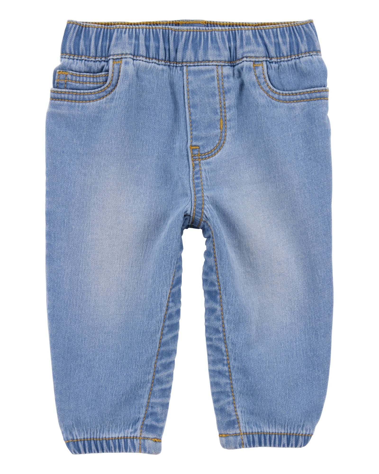 Pantalón jean con broches en las piernas Pantalón jean con broches en las piernas
