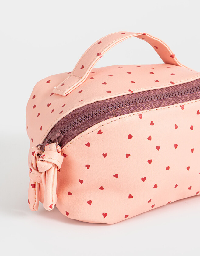 Porta Cosméticos Portacosméticos Corazones - Rosa Viejo