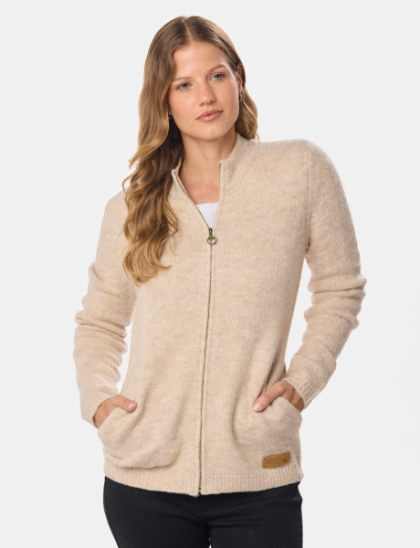 CAMPERA TEJIDA Beige