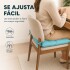 Almohadon Cuadrado Para Silla Eames Butaca Auto Colores Celeste