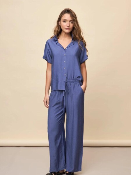 CAMISA ALLIE ELVINA M.CORTA AZUL